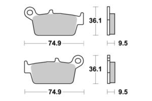 Sbs Brakepads Carbon Silver - Image 1