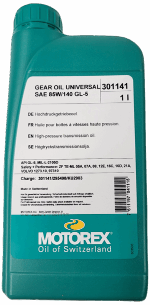 Motorex Gear Oil Universal Sae 85W/140 Gl-5 1ltr (12)